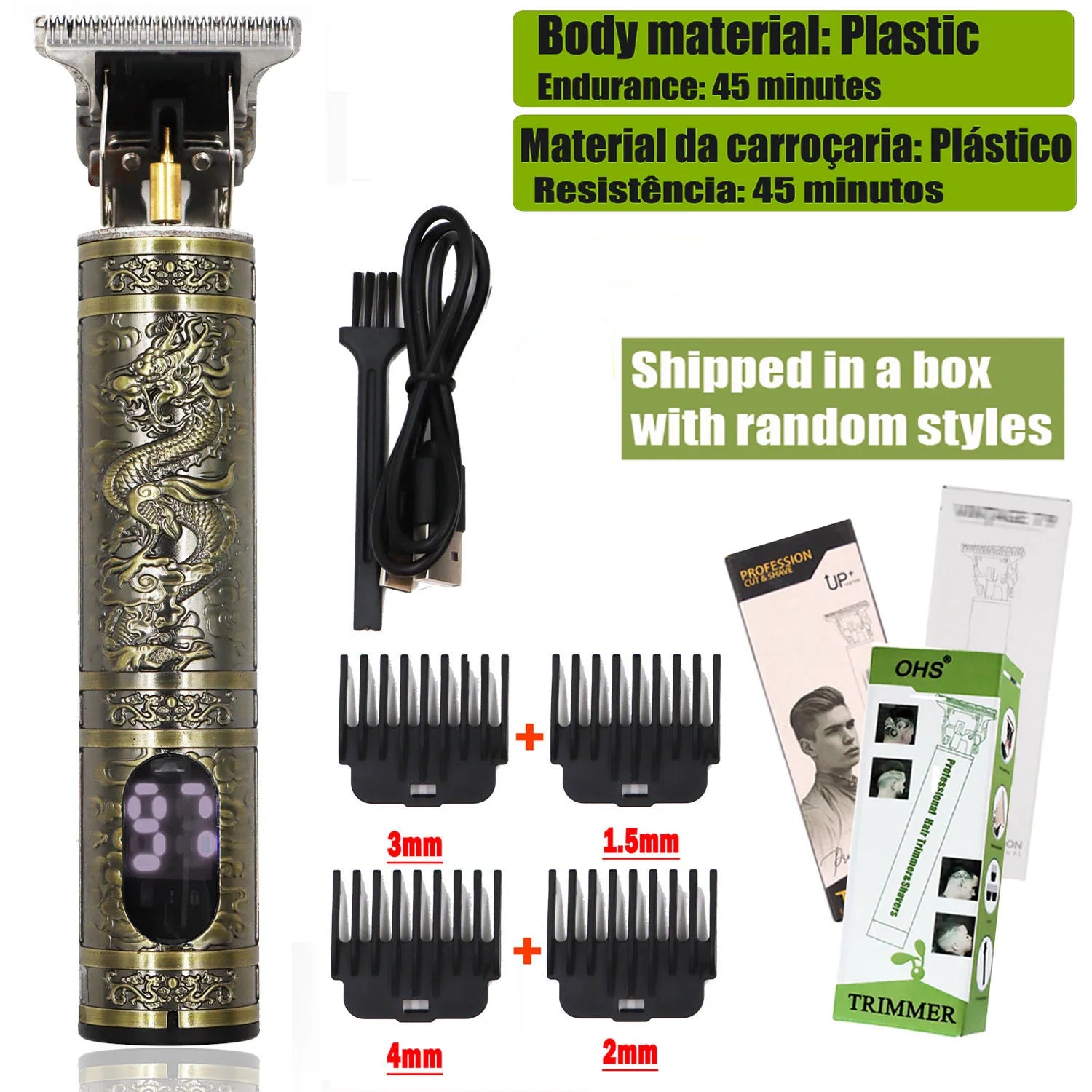Hair Clipper - Professional Cordless Trimmer for Men