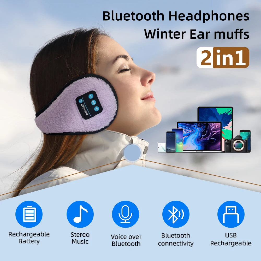 Bluetooth Earmuffs - Wireless Winter Headphones Ear Warmers