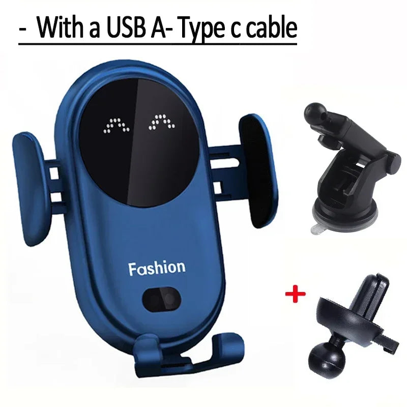 Car Wireless Charger - Auto-Clamp Phone Holder Mount