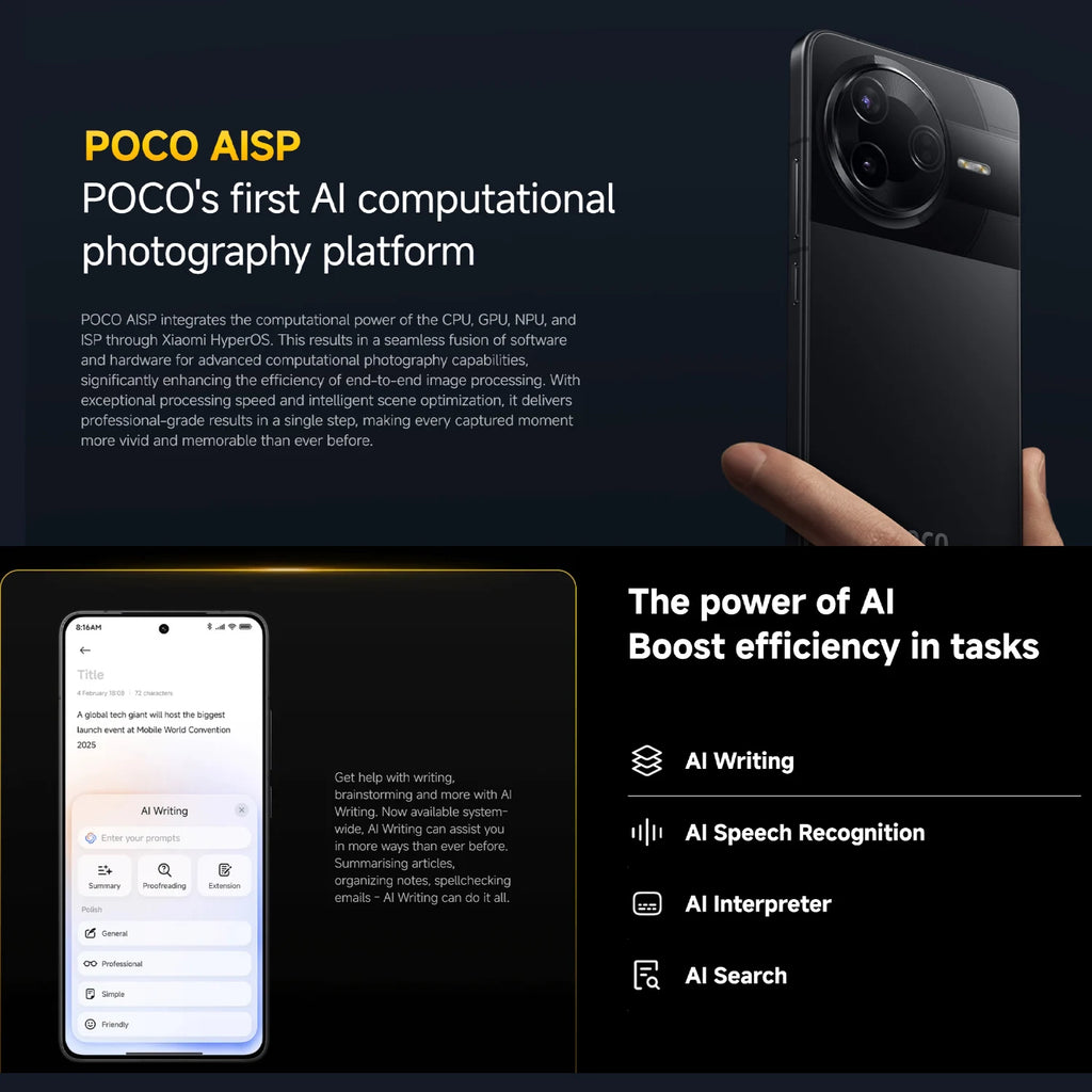 POCO F7 Pro 5G - 120Hz AMOLED Display & 6000mAh Battery