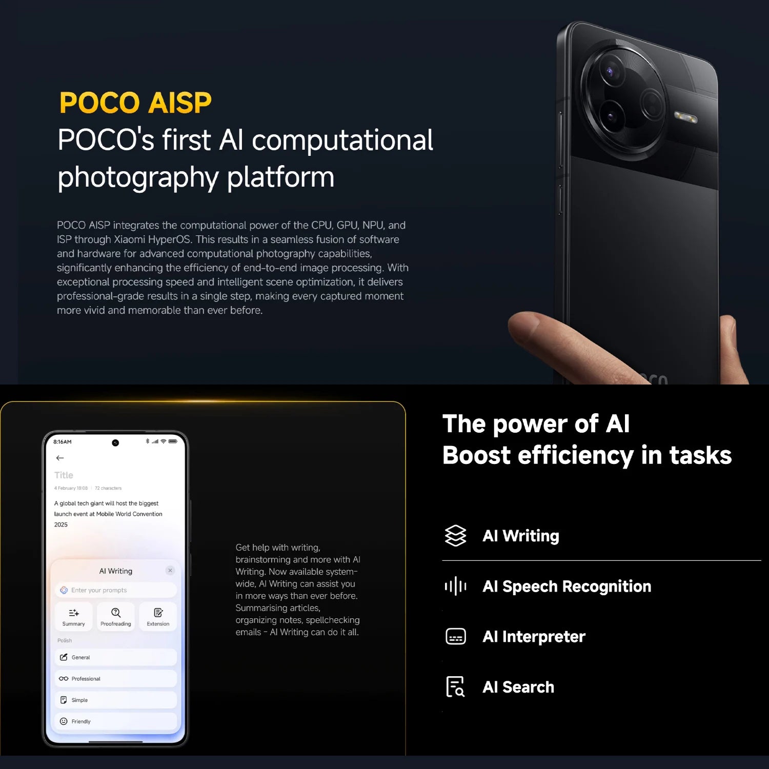 POCO F7 Pro 5G - 120Hz AMOLED Display & 6000mAh Battery