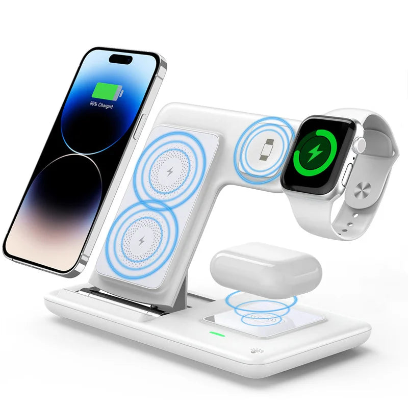 3-in-1 Wireless Charger - iPhone, Watch & AirPods Stand