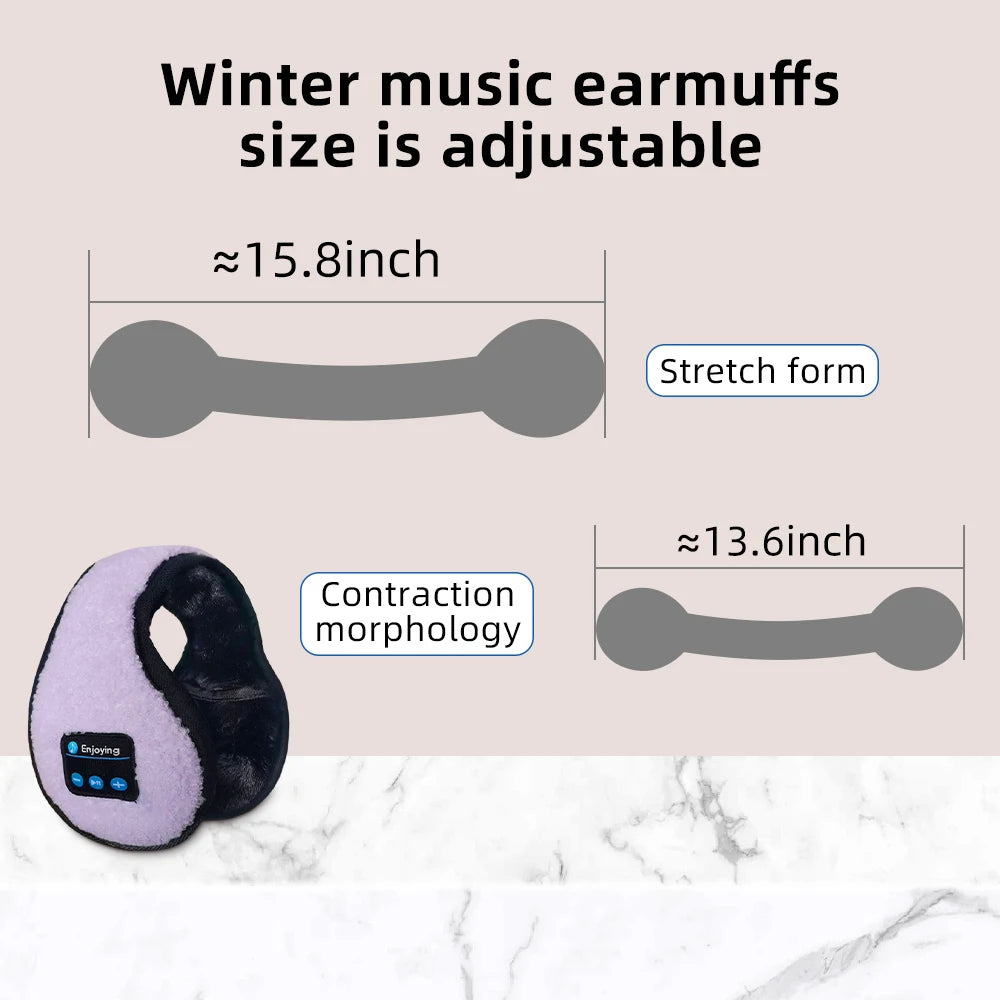 Bluetooth Earmuffs - Wireless Winter Headphones Ear Warmers