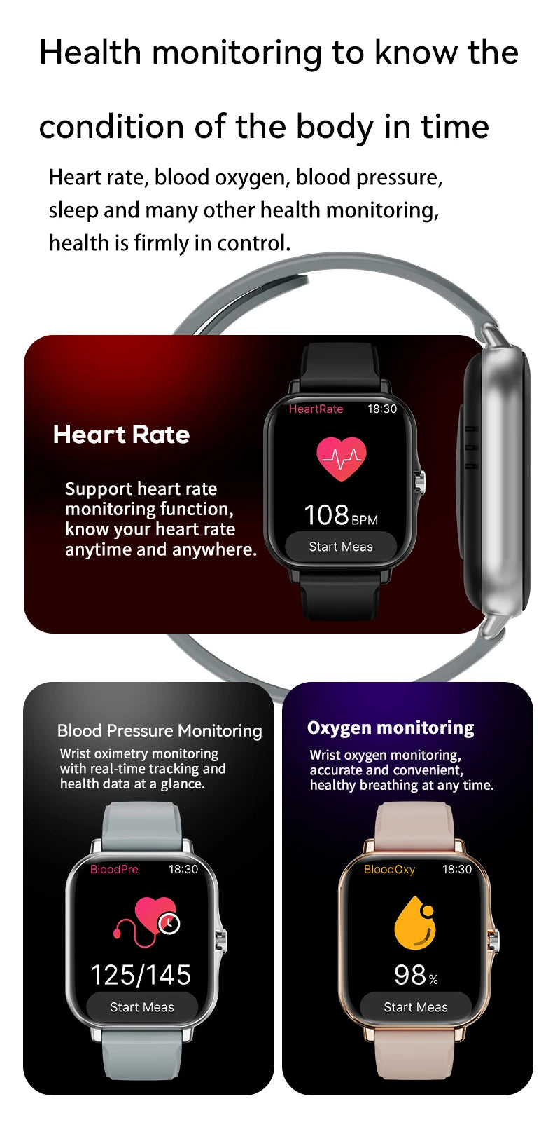 Smart Watch - Bluetooth Call & Heart Rate Monitor