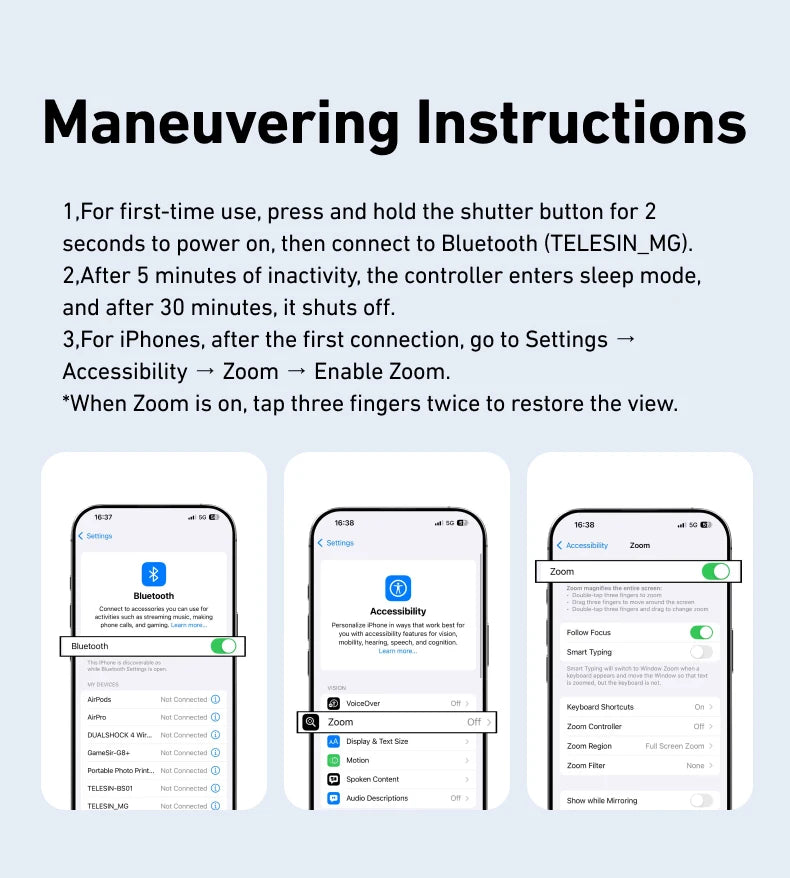 Magnetic Phone Grip - Camera Handle with Remote Control