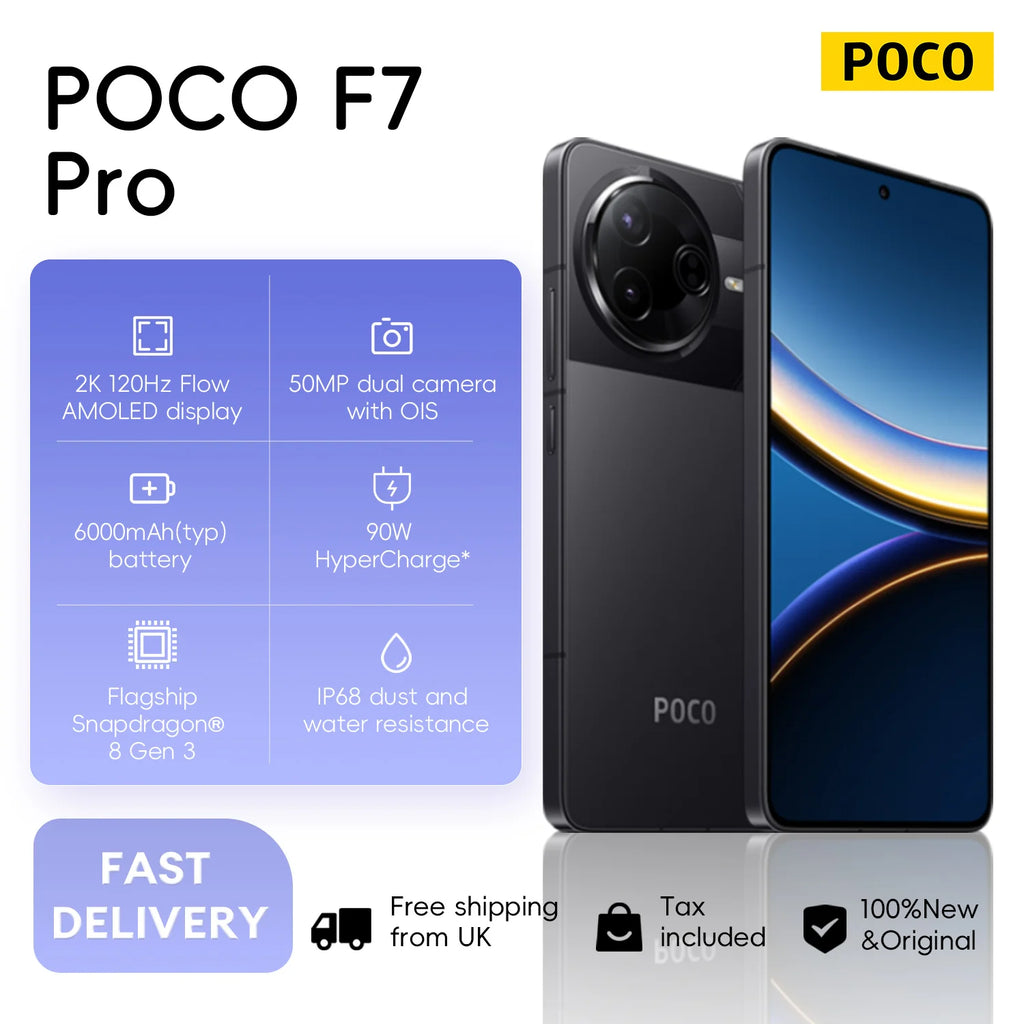 POCO F7 Pro 5G - 120Hz AMOLED Display & 6000mAh Battery