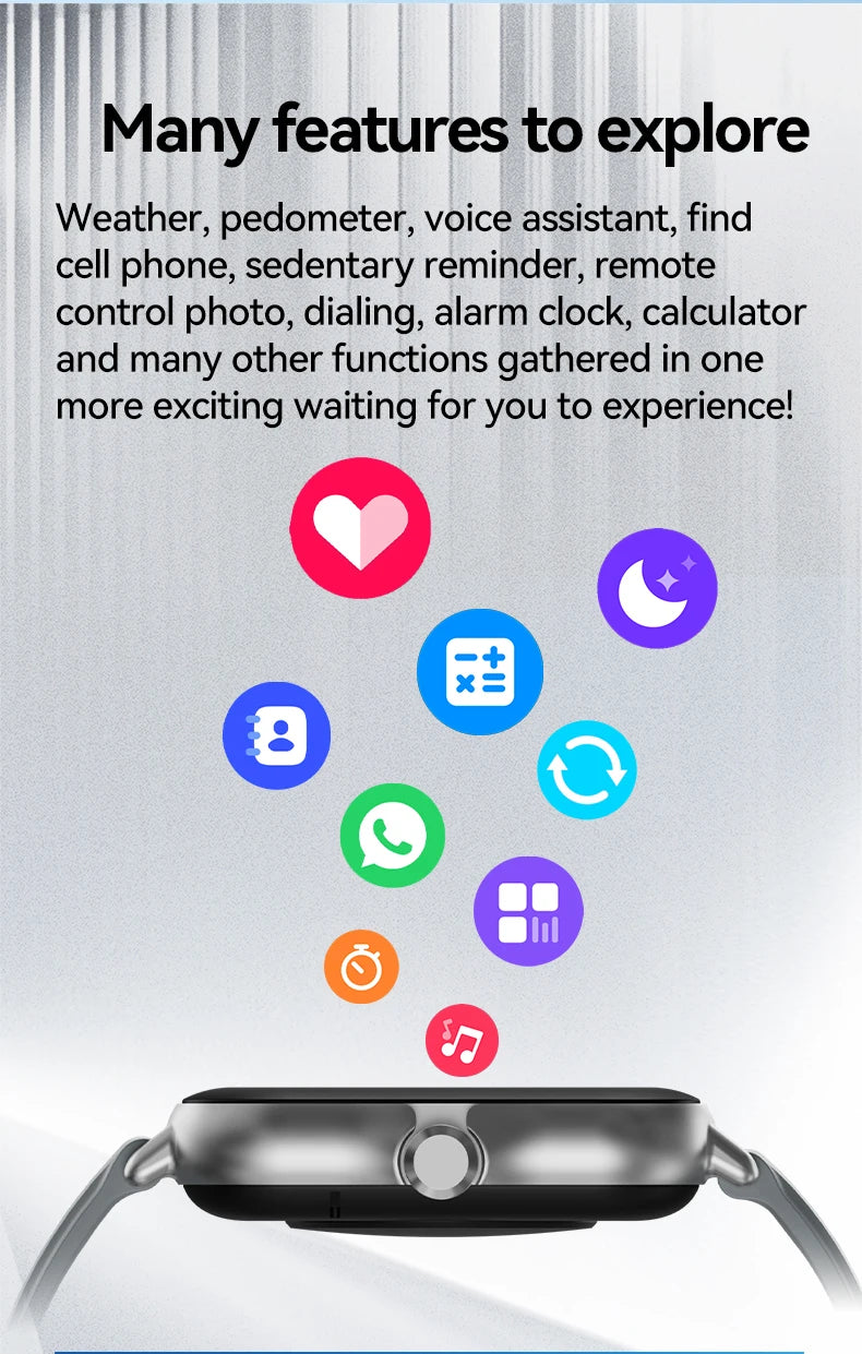 Smart Watch - Bluetooth Call & Heart Rate Monitor