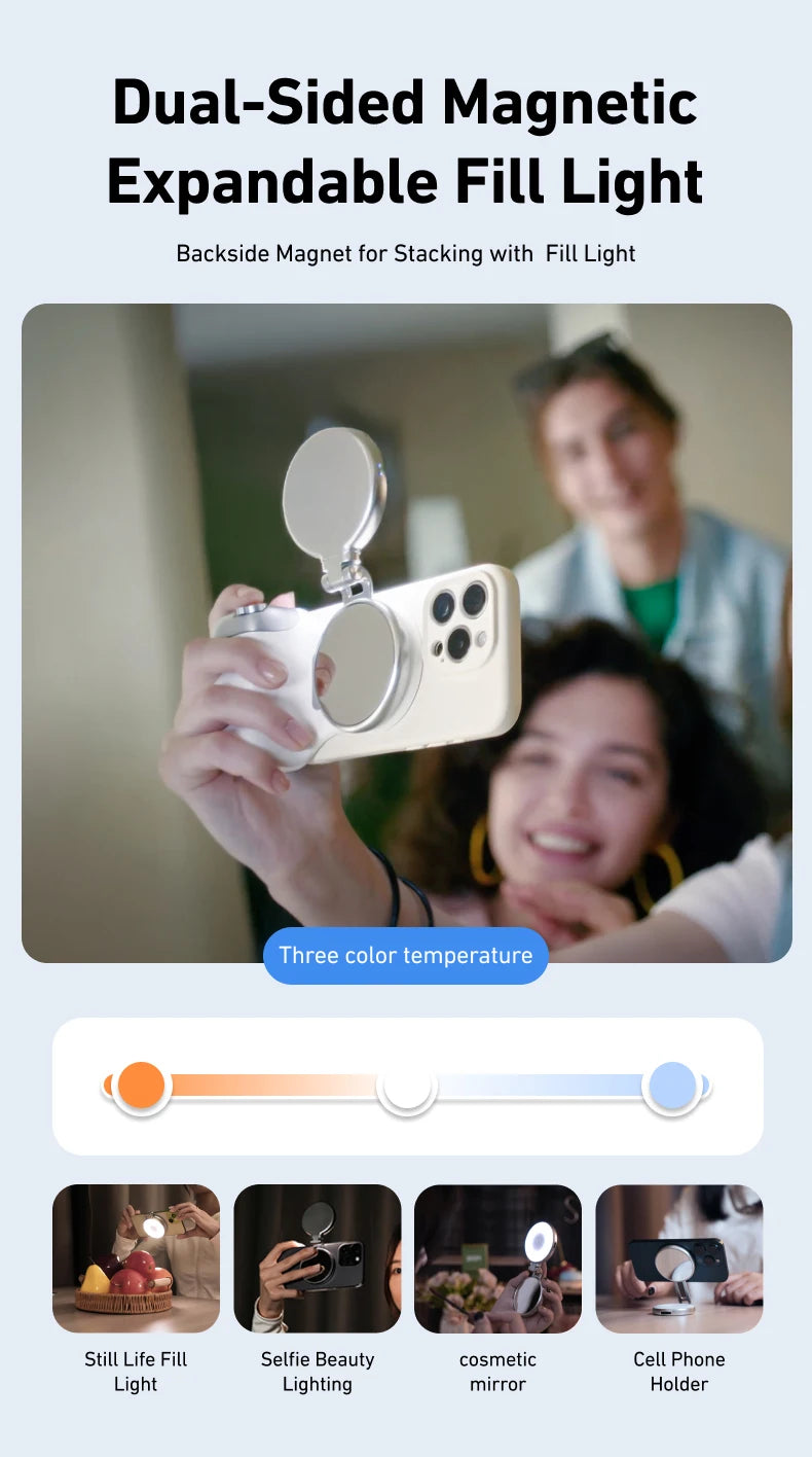 Magnetic Phone Grip - Camera Handle with Remote Control
