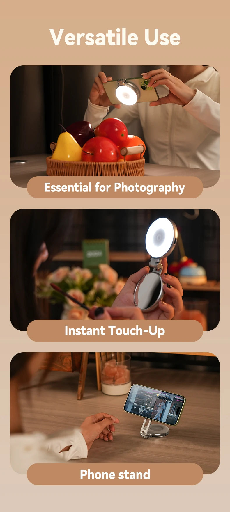 Magnetic Phone Grip - Camera Handle with Remote Control