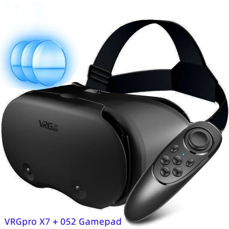 VR Headset with Controller - 3D Glasses for iPhone Android