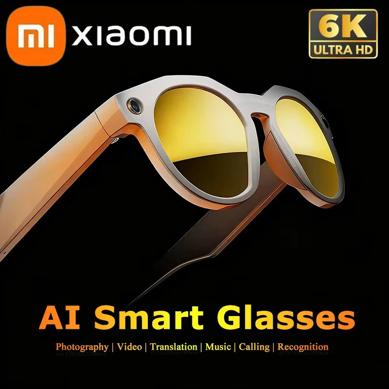 Smart Camera Glasses - 6K HD AI with Bluetooth & Voice