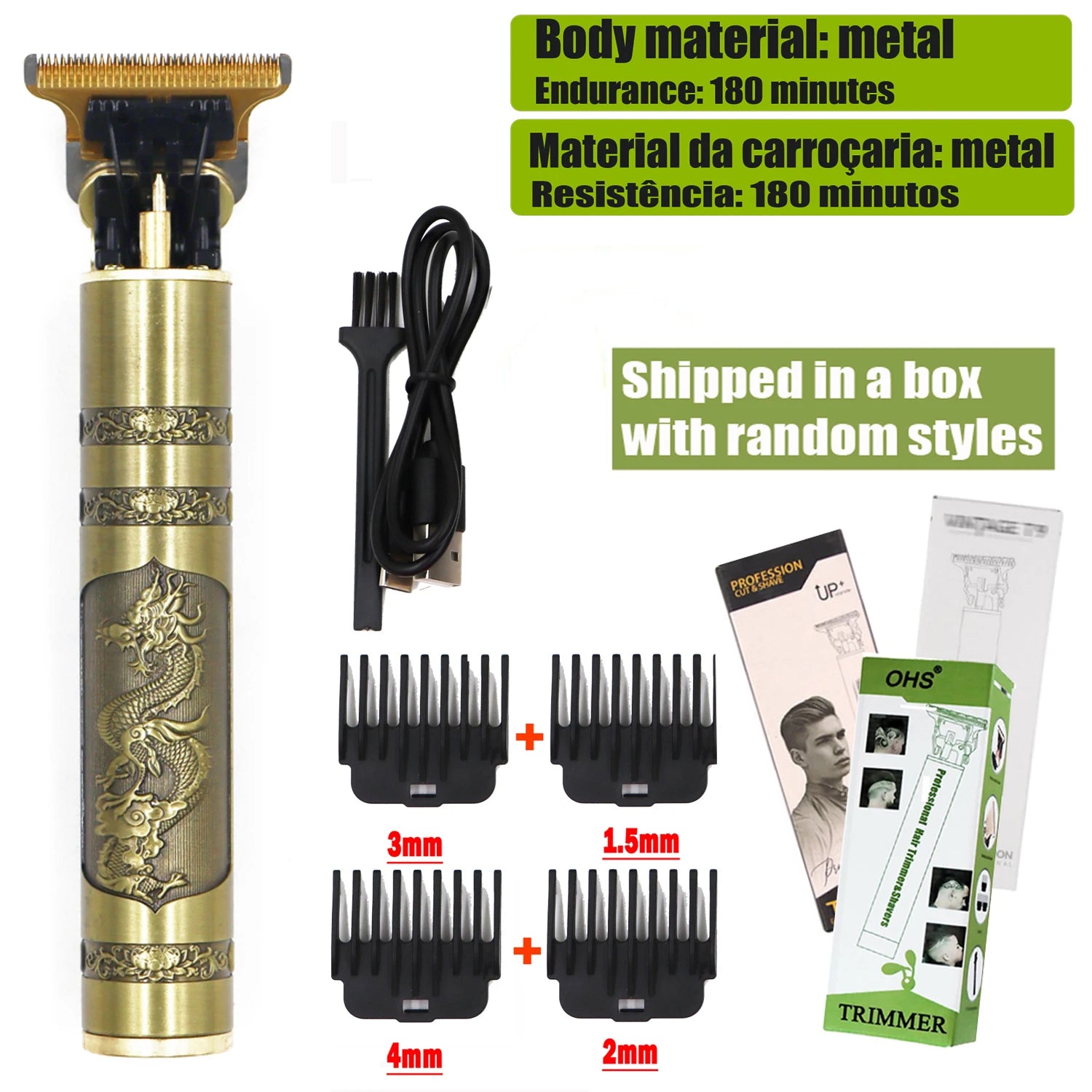 Hair Clipper - Professional Cordless Trimmer for Men