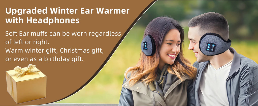Bluetooth Earmuffs - Wireless Winter Headphones Ear Warmers
