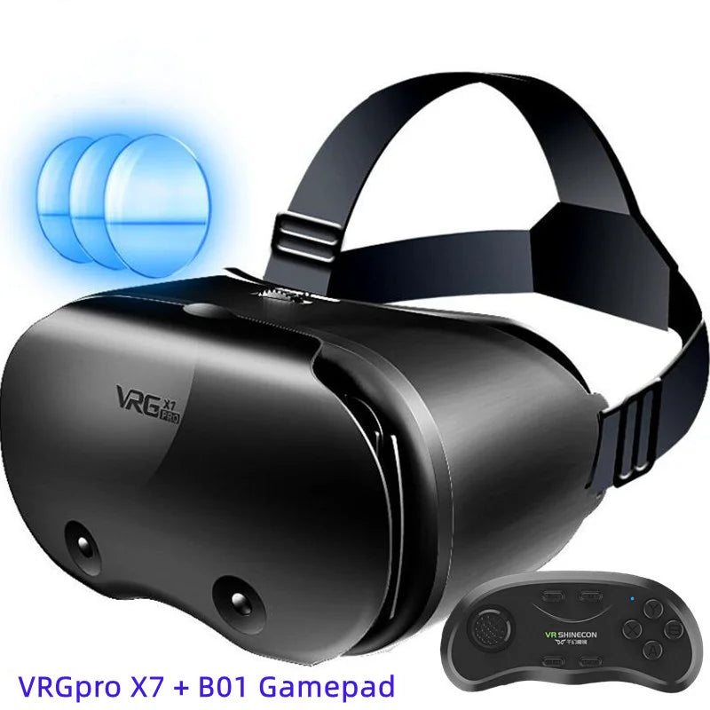 VR Headset with Controller - 3D Glasses for iPhone Android