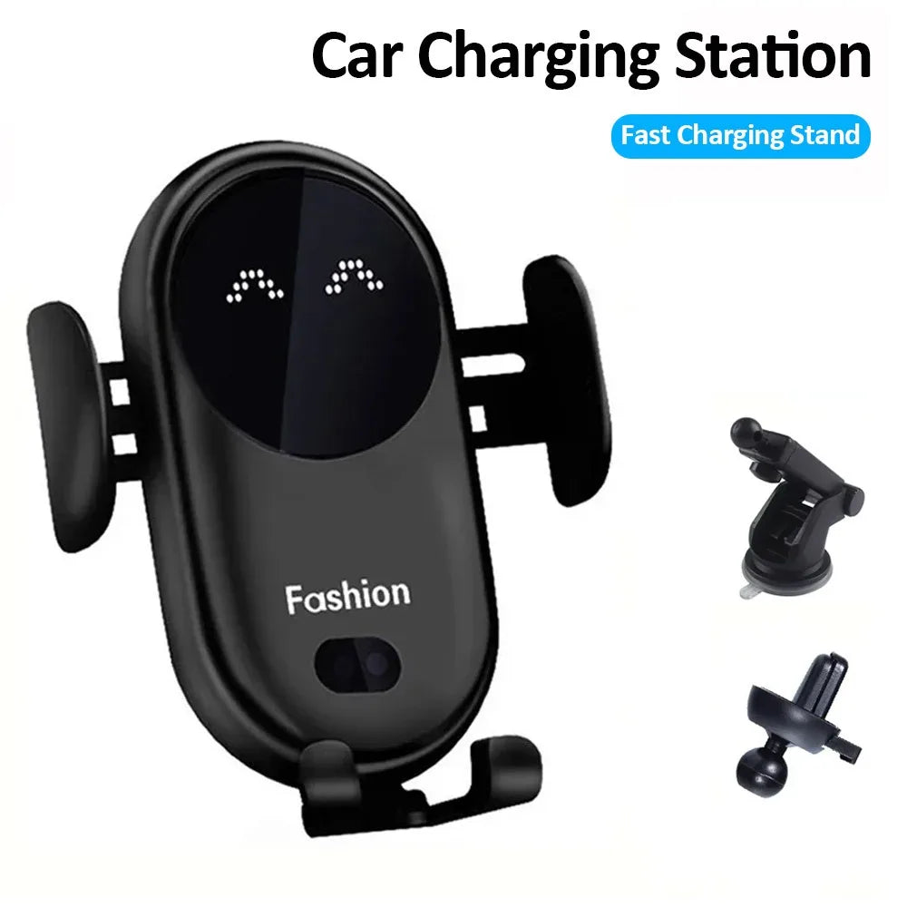 Car Wireless Charger - Auto-Clamp Phone Holder Mount