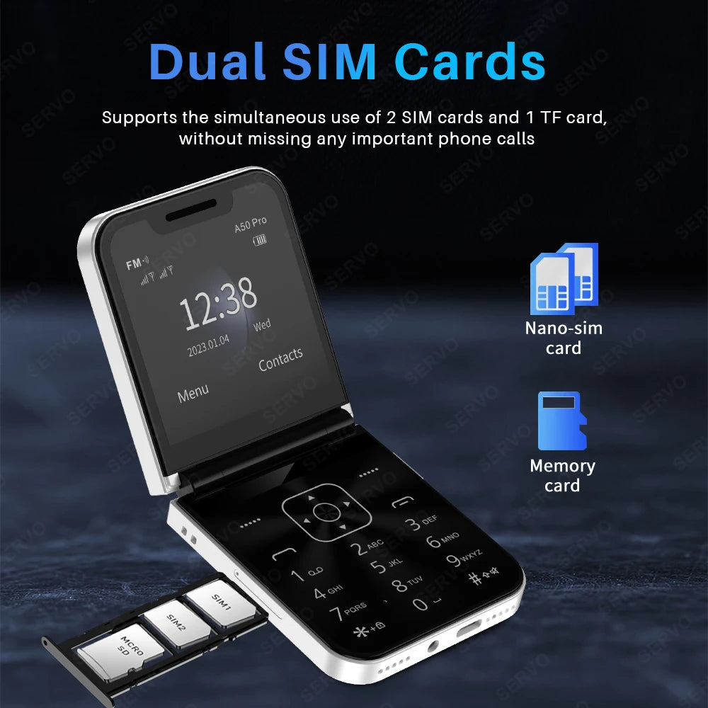 Flip Phone Dual SIM - Compact Basic Mobile with T9 Keypad