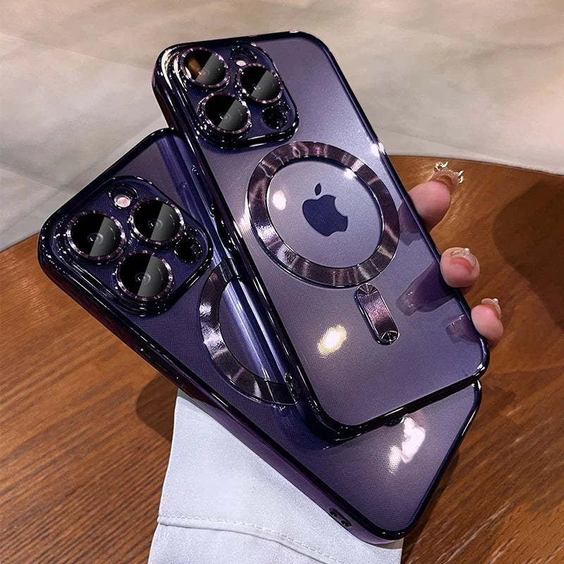 MagSafe iPhone Case - Clear Magnetic Shockproof Cover