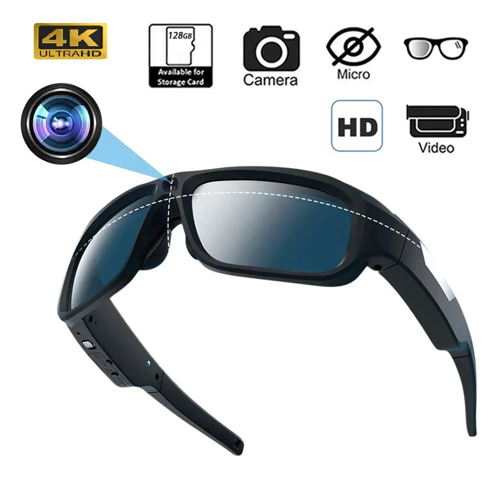 4K Camera Glasses - HD Video Recording for Sports & Cycling