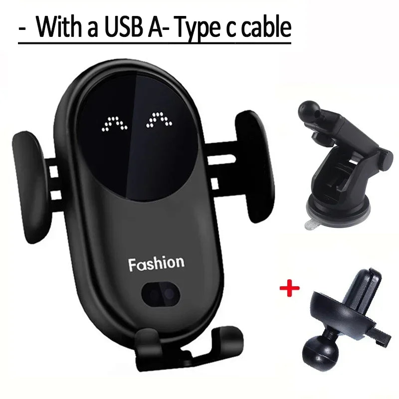 Car Wireless Charger - Auto-Clamp Phone Holder Mount