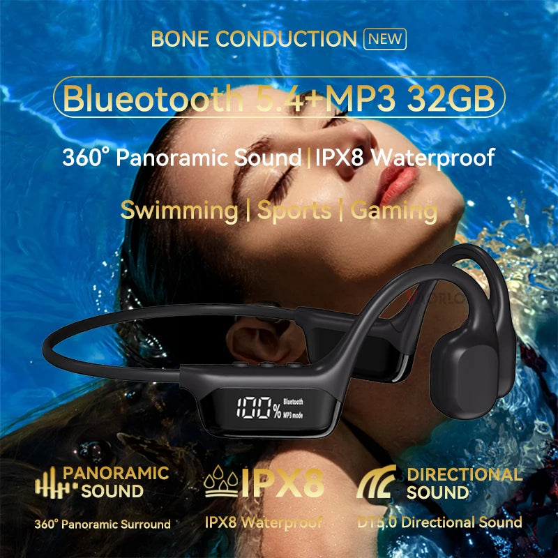 Waterproof Swimming Headphones - IPX8 with MP3 Player