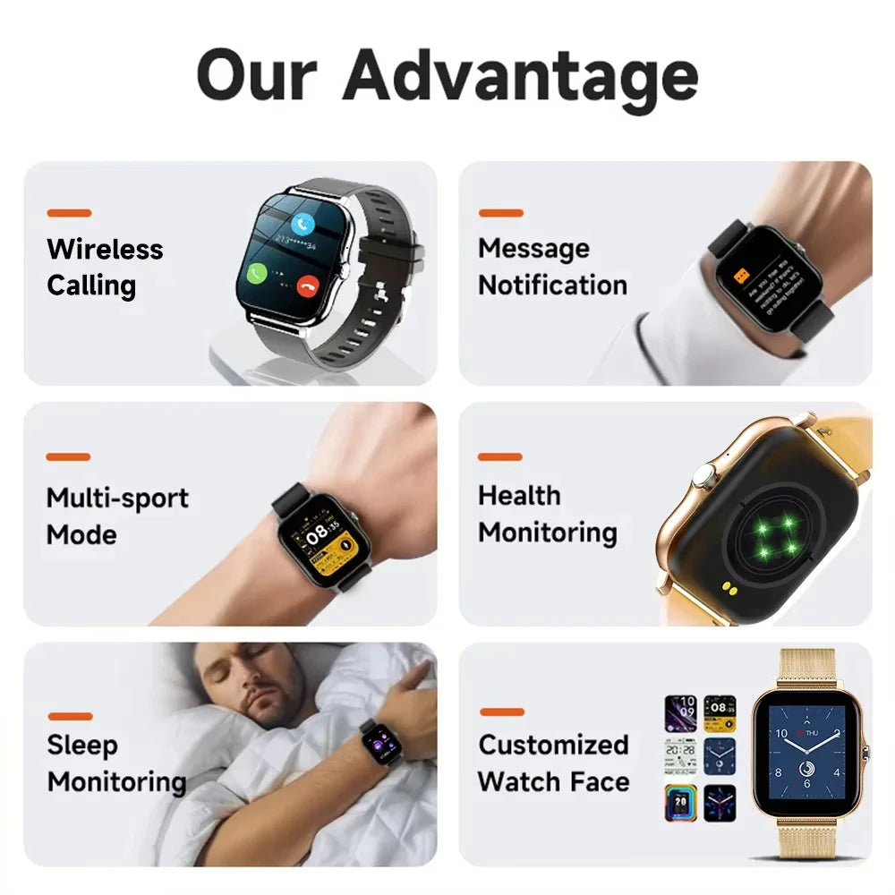 Smart Watch - Bluetooth Call & Heart Rate Monitor