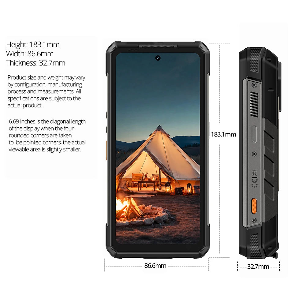Rugged Phone 5G - 25500mAh Battery & Built-in Projector