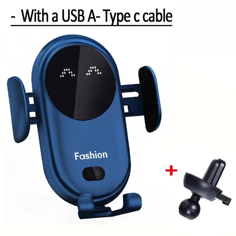 Car Wireless Charger - Auto-Clamp Phone Holder Mount