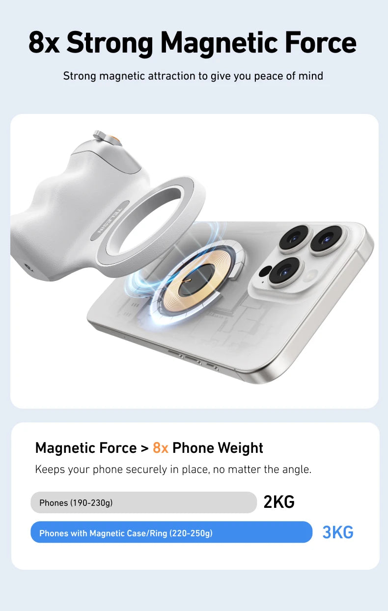 Magnetic Phone Grip - Camera Handle with Remote Control