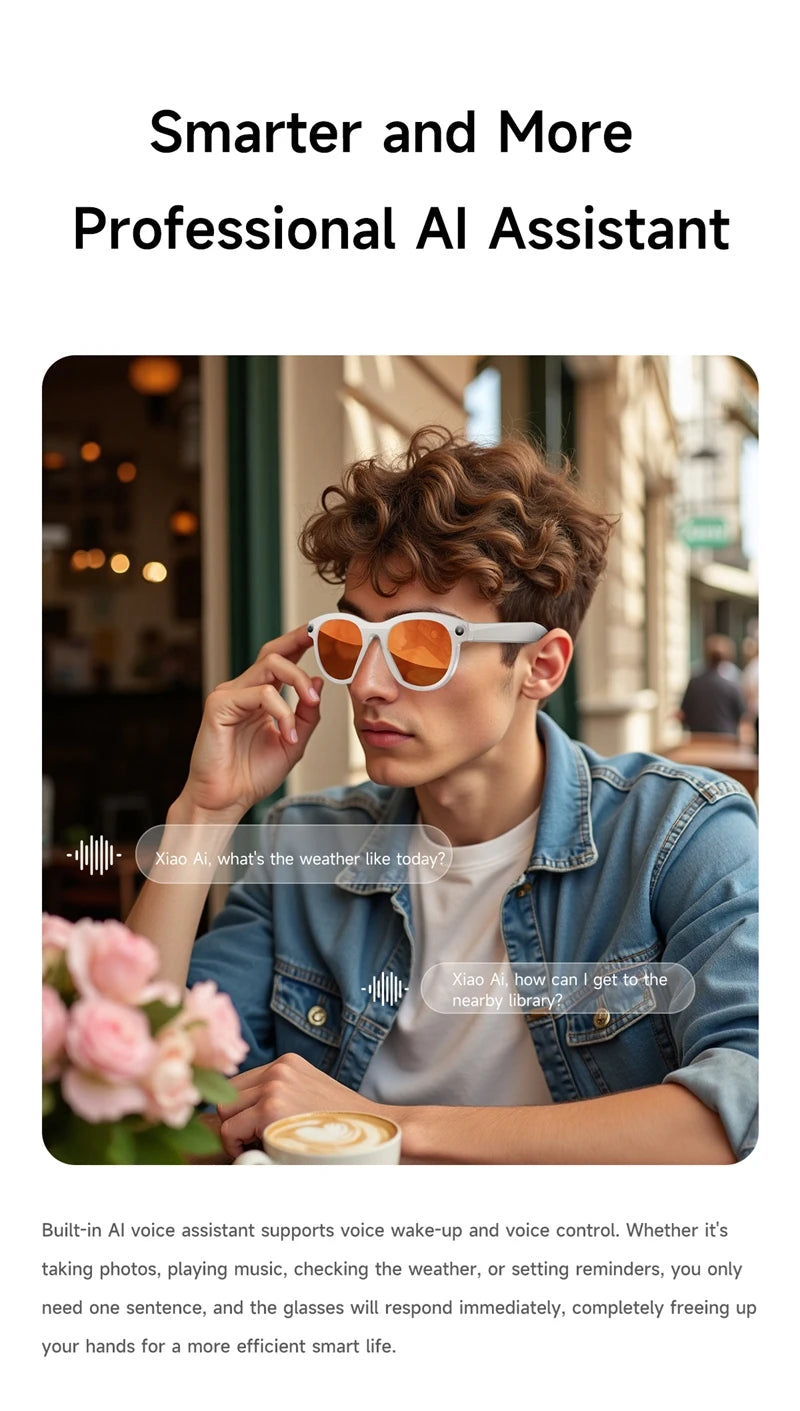 Smart Camera Glasses - 6K HD AI with Bluetooth & Voice