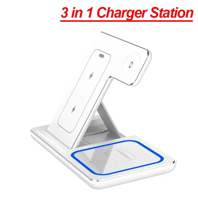 3-in-1 Wireless Charger - iPhone, Watch & AirPods Stand