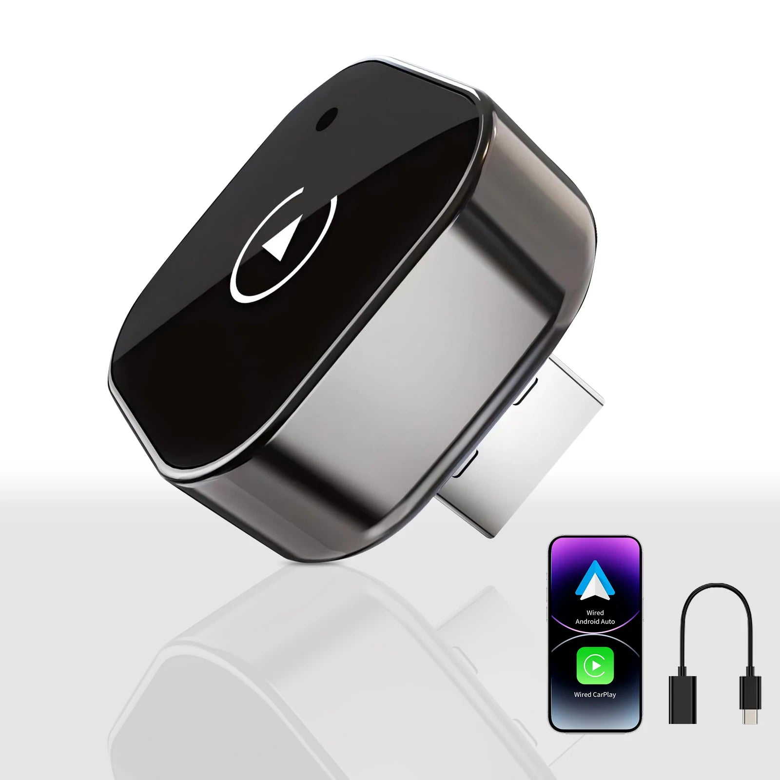 Wireless CarPlay Adapter - 2-in-1 Android Auto Dongle