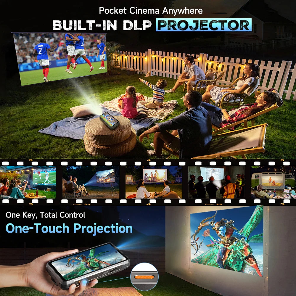 Rugged Phone 5G - 25500mAh Battery & Built-in Projector
