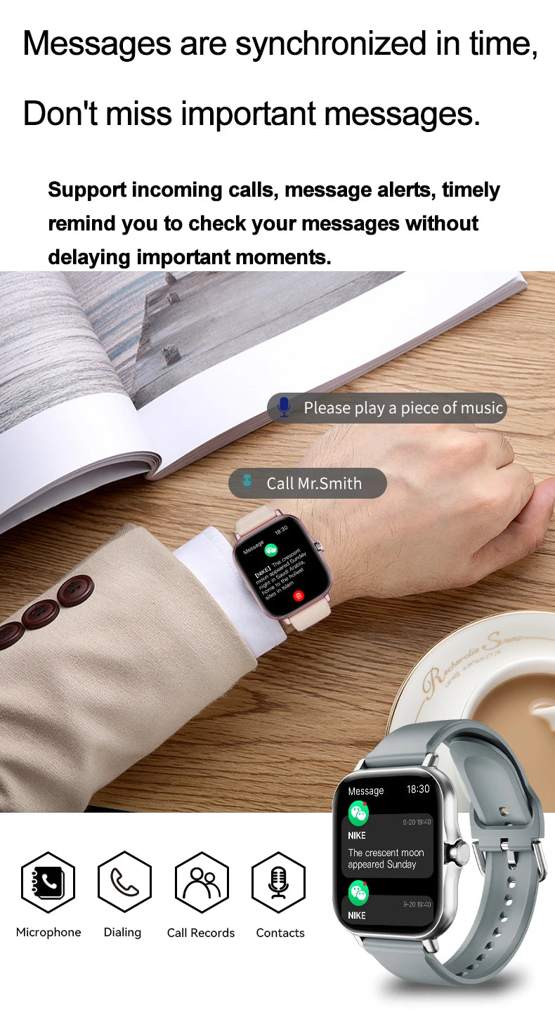 Smart Watch - Bluetooth Call & Heart Rate Monitor