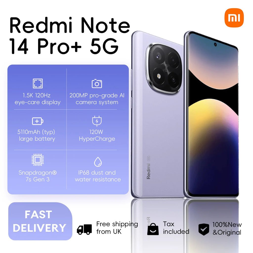 Xiaomi Redmi Note 14 Pro+ 5G - 200MP Camera & 120W Charge