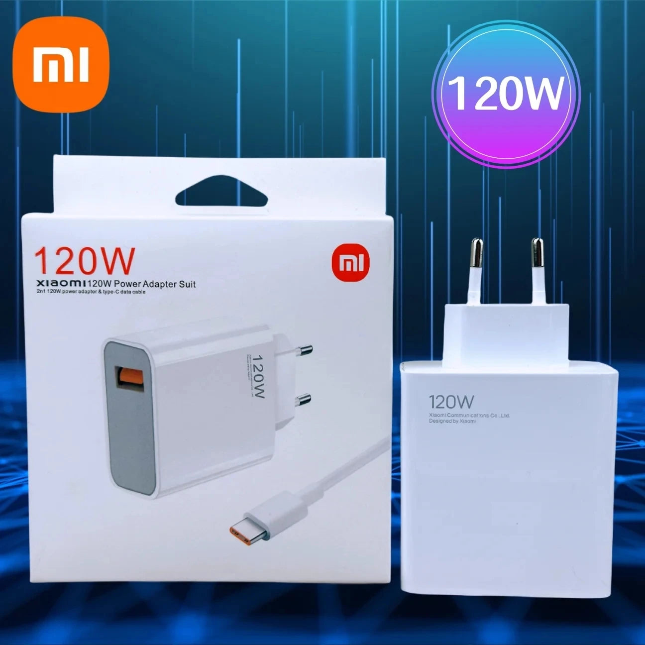 120W Fast Charger - Xiaomi GaN Turbo Charging Adapter