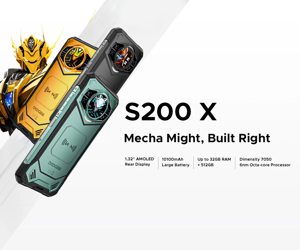 DOOGEE S200 X Rugged 5G - 100MP Camera & 10100mAh Battery