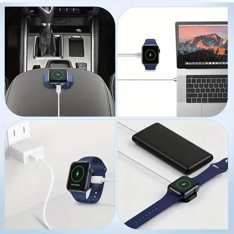 Portable Apple Watch Charger - 2-in-1 Wireless Keychain