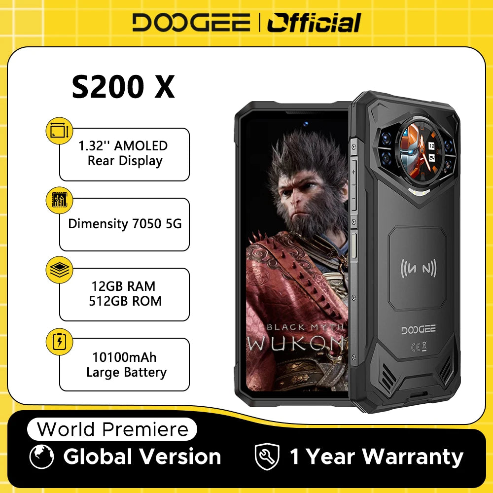 DOOGEE S200 X Rugged 5G - 100MP Camera & 10100mAh Battery