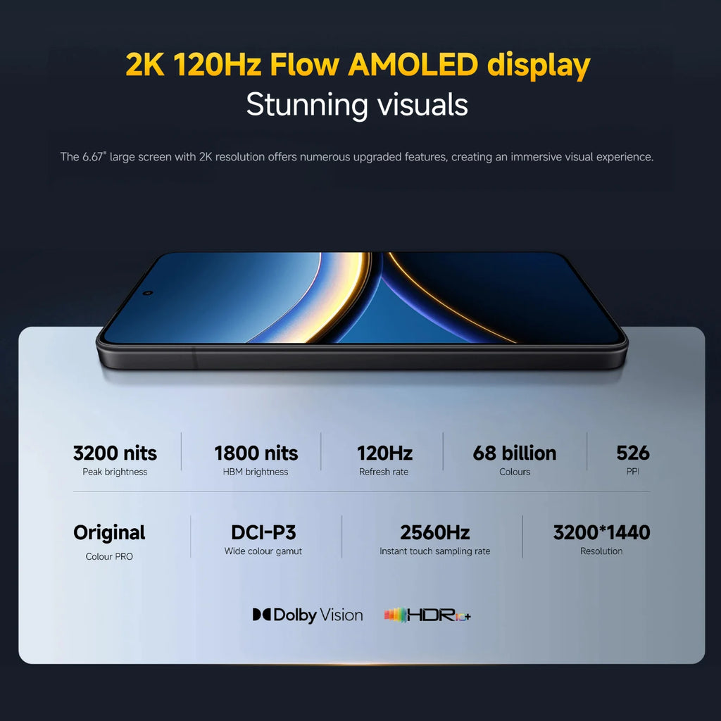 POCO F7 Pro 5G - 120Hz AMOLED Display & 6000mAh Battery