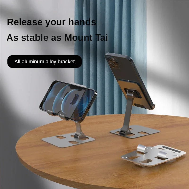Adjustable Phone & Tablet Stand - Aluminum Desk Holder