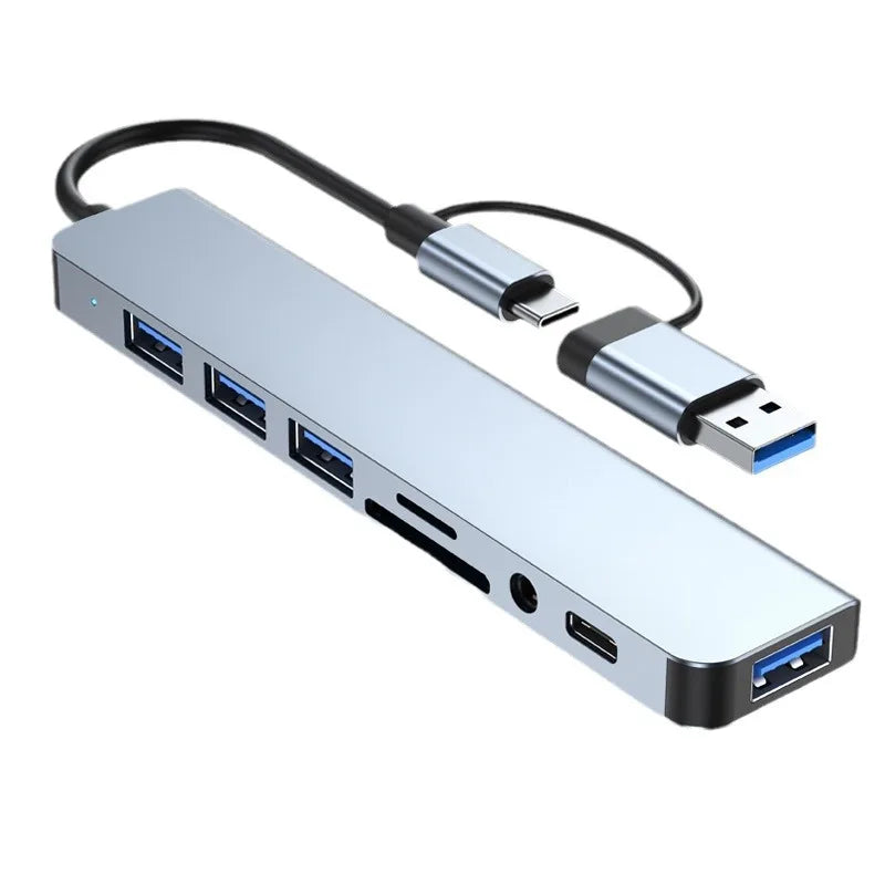 USB C Hub 8-in-2 - Multi-Port Adapter for Laptop