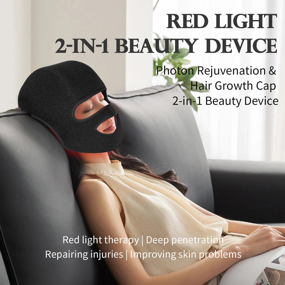Red Light Therapy Hat & Face Mask - Hair Growth Device