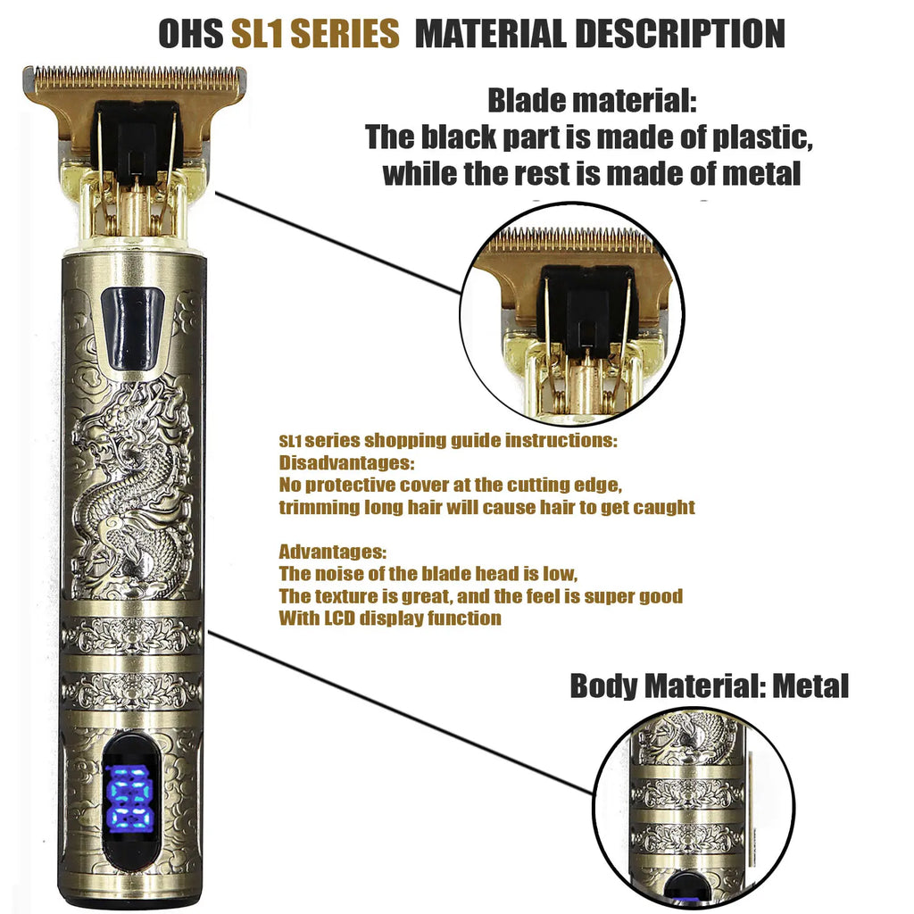 Hair Clipper - Professional Cordless Trimmer for Men