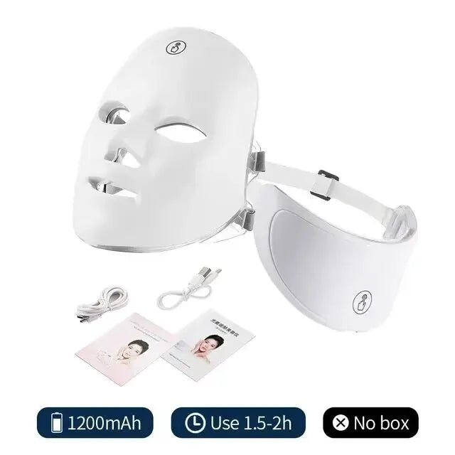 LED Face Mask - 7 Color Light Therapy for Anti-Aging