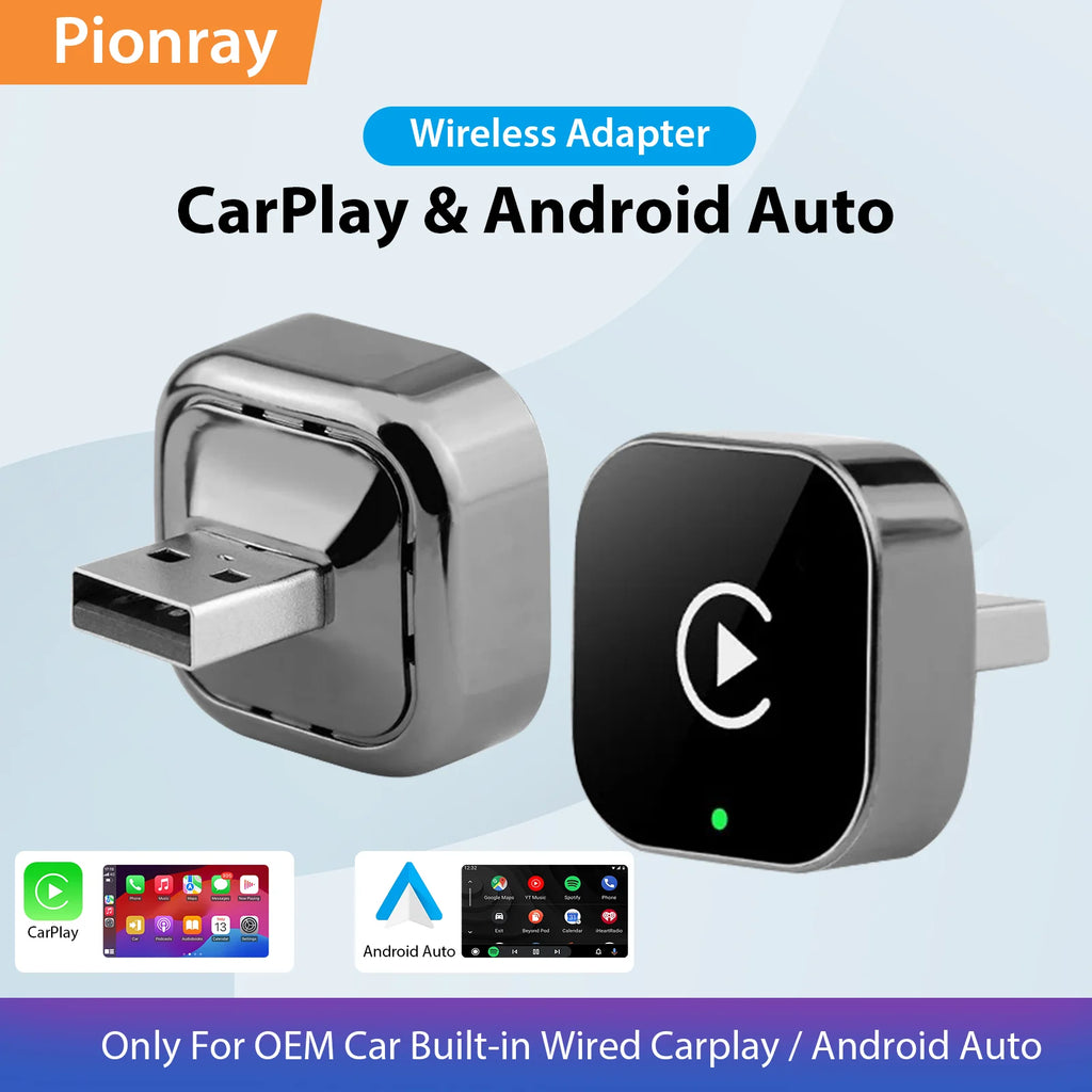 Wireless CarPlay Adapter - 2-in-1 Android Auto Dongle