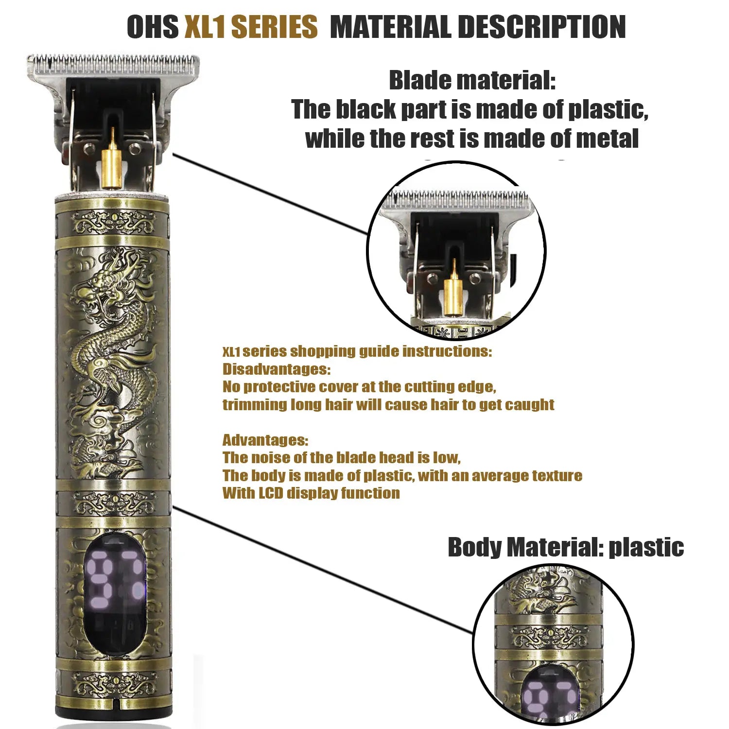 Hair Clipper - Professional Cordless Trimmer for Men