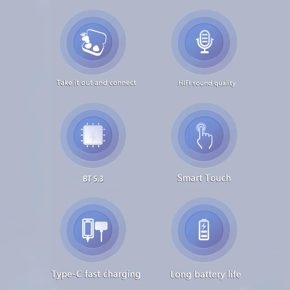 Wireless Earbuds - Heavy Bass Bluetooth Headphones