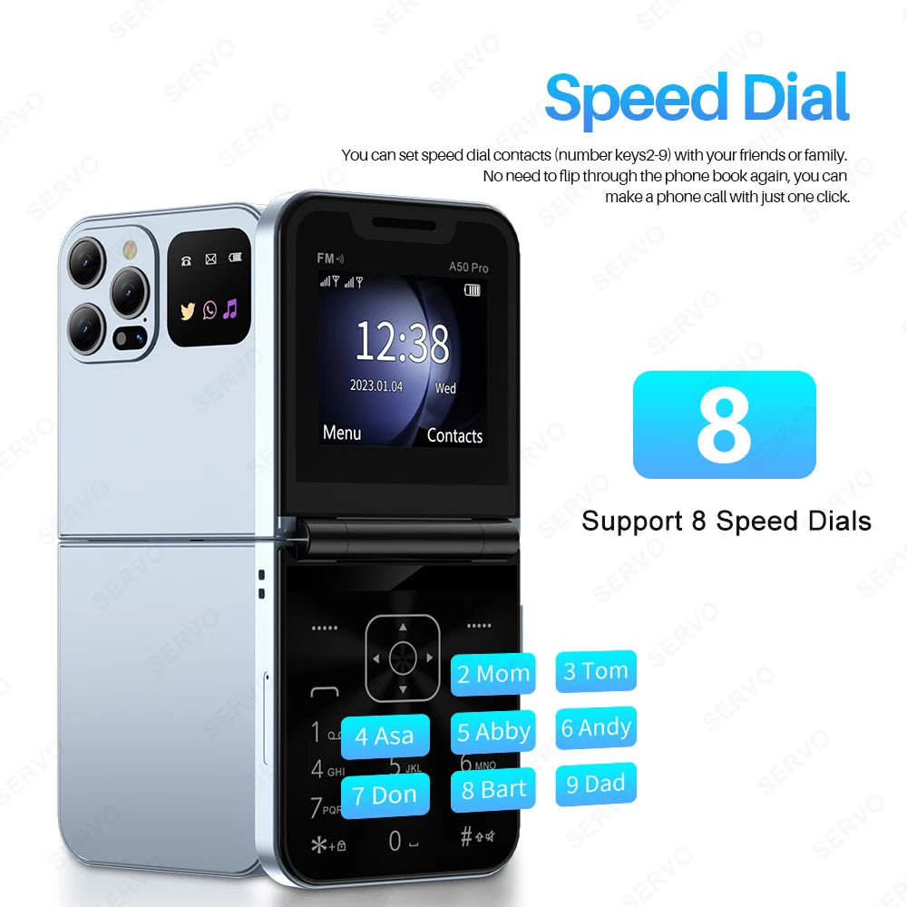 Flip Phone Dual SIM - Compact Basic Mobile with T9 Keypad